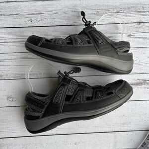 Orthofeet Womens Black Sandals Orthopedic Walking Comfort Shoes‎ Size 11.5 B